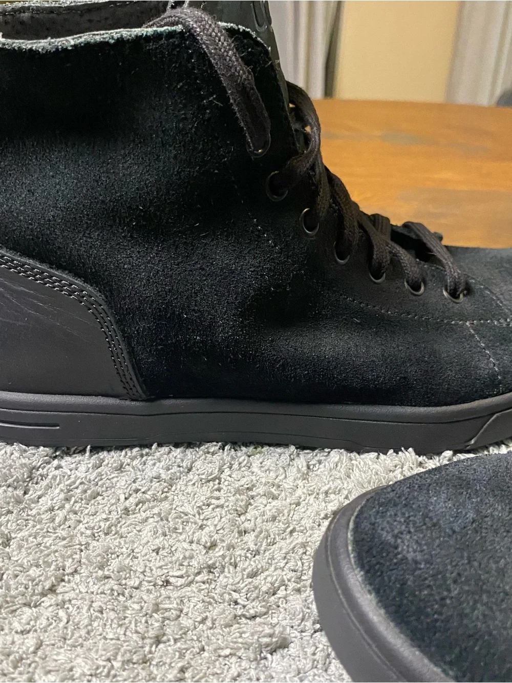 UGG Steiner Men 7 Black Suede High Top Sneaker Boots 1008165 Women 8 1/2